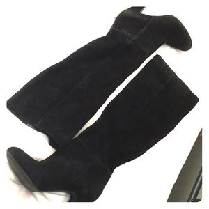 Black suede Jessica Simpson tall heeled boots